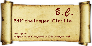 Büchelmayer Cirilla névjegykártya